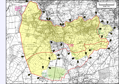 Proposed charter bounds and waypoints plotted on 1888 6-inch OS base map (a full size version is included in the PDF file).